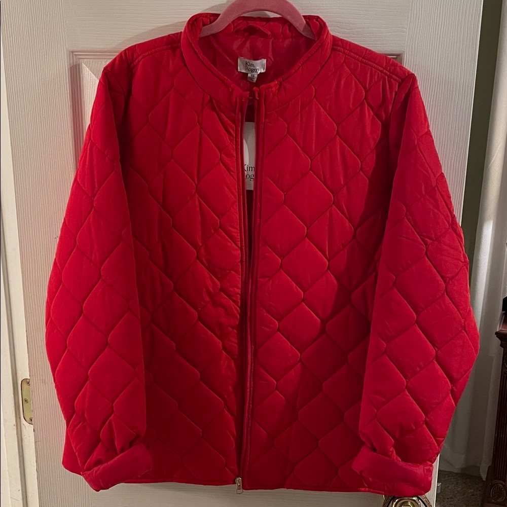 Kim Rogers Vibrant Red Quilted Kids Puffer Jacket